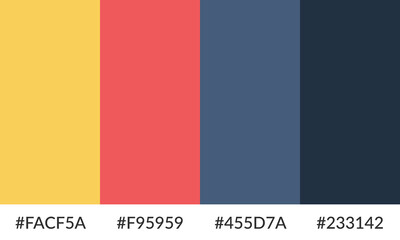 Naklejka premium Abstract color palette banner versatile collection of shade and swatch