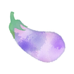 ナス　夏　野菜　イラスト　アイコン　イメージ　水彩画