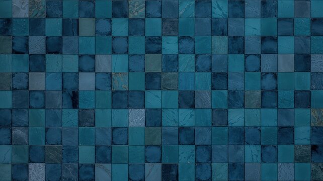 Abstract blue geometric square pattern creating modern minimalist background design