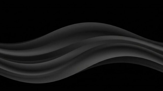 Black background featuring a grey wave design resembling undulating fabric