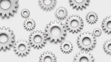 Industrial mechanical gears and cogs system engineering precision manufacturing concept