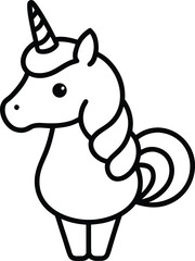 horse cartoon coloring page