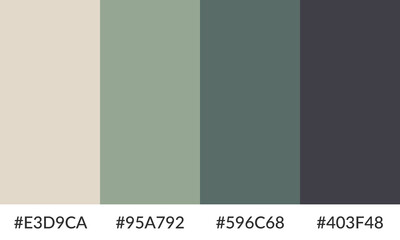 Obraz premium Abstract color palette banner versatile collection of shade and swatch