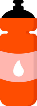 Red Water Bottle Icon for Fitness and Hydration
