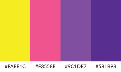 Abstract color palette banner versatile collection of shade and swatch
