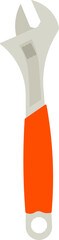 Adjustable Wrench Icon with Red Handle Vector