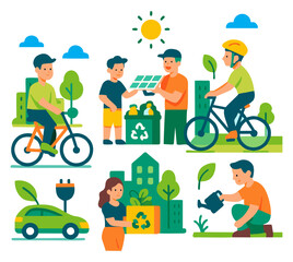 Environmental Sustainability Practices Depicted Through Eco-Friendly and Green Activities