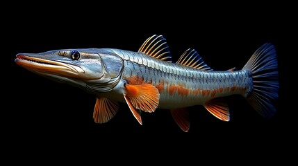 Detailed profile view of a fish with vibrant colors.