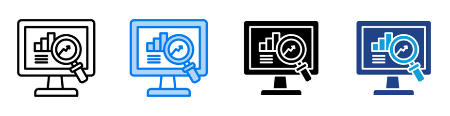 SEO icon set multiple style collection