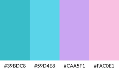 Fototapeta premium Abstract color palette banner versatile collection of shade and swatch