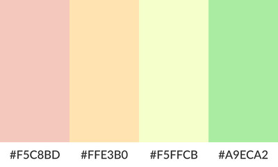 Abstract color palette banner versatile collection of shade and swatch