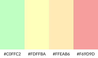 Abstract color palette banner versatile collection of shade and swatch