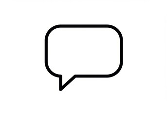 Naklejka premium Simple Black Speech Bubble Icon Design
