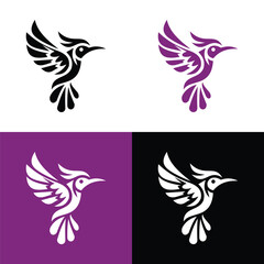 Tribal Bird Silhouette Vector