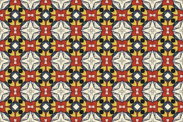 Seamless Shape Design Symmetric Wallpaper Luxury Textile Digital Endless Geometric Visual Graphic Background Decoration Interior Cloth Template Fashion Fabric Art Texture Perspective Tile Pattern.