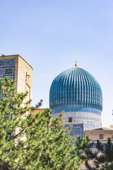 Obraz premium blue dome of an ancient building