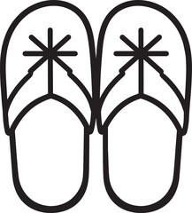 Home Slippers Silhouette in Black | Cozy Footwear Icon