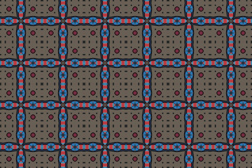 Seamless Shape Design Symmetric Wallpaper Luxury Textile Digital Endless Geometric Visual Graphic Background Decoration Interior Cloth Template Fashion Fabric Art Texture Perspective Tile Pattern.
