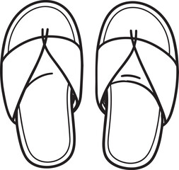 Home Slippers Silhouette in Black | Cozy Footwear Icon