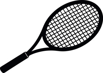tennis racket silhouette vector, tennis black vector, racket symbol
