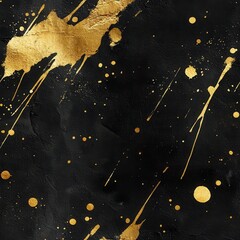 Minimalist Seamless Pattern of Fine Shimmering Metal on Black Background