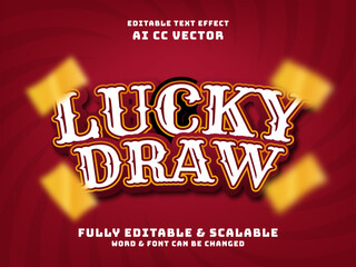 lucky text effect. winning casino game