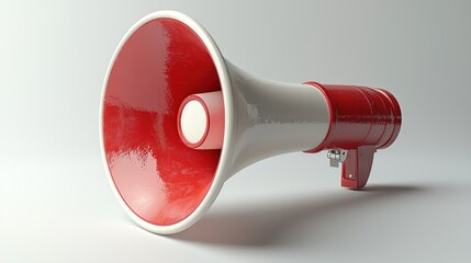Red and white megaphone