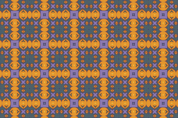 Seamless Shape Design Symmetric Wallpaper Luxury Textile Digital Endless Geometric Visual Graphic Background Decoration Interior Cloth Template Fashion Fabric Art Texture Perspective Tile Pattern.