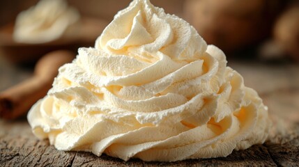 Whipped cream closeup