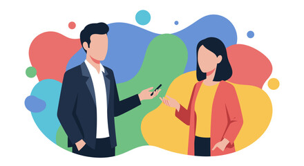 Business colleagues discussing project, ideal for presentations or website banners.