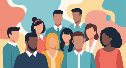 Diverse group of people, ideal for website banners, diversity & inclusion campaigns, and corporate presentations.