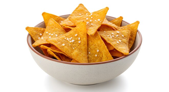 bowl of mexican nacho chips with sea salt
