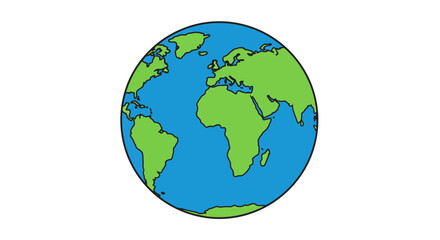 Obraz premium Colorful Earth Illustration A Global Perspective
