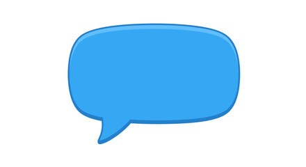 Blue Speech Bubble Illustration Representing Communication and Conversation
