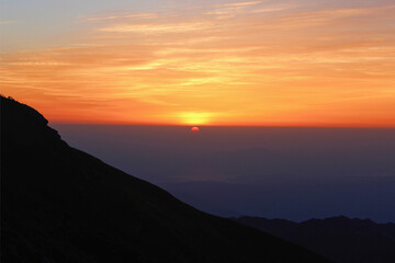 Stunning Sunrise Over Wugong Mountain In Jiangxi Province