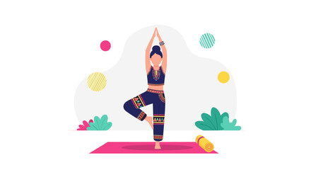 Woman practicing yoga: perfect for wellness websites, yoga studios, or health & fitness blogs.