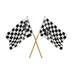 Fototapeta premium Checkered Flags Symbolizing Victory and Competition with Dynamic Black and White Patterns on a Clean Black Background