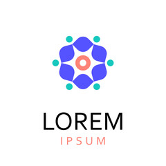 Geometric abstract logos design, illustration