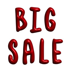 Big sale lettering 3d word Template for marketing ad, print, web, banner, poster, flyer