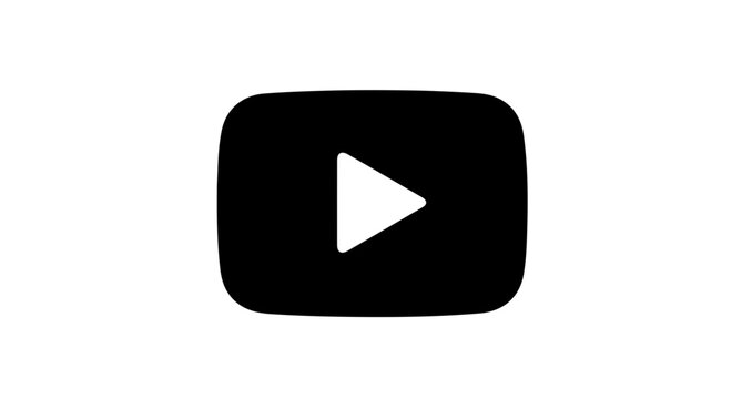 A universally recognized black play button icon, featuring a white triangular arrow, symbolizing the start of video playback, streaming, and multimedia content on digital platforms and applications