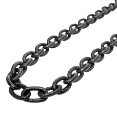 Obraz premium Black Oxidized Metal Chain Necklace CloseUp