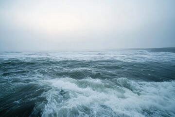 Cinematic long exposure capture of glacier flow at ocean's edge tranquil seascape serene atmosphere
