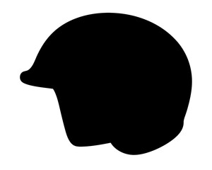Black silhouette of a safety helmet for protection during various activities
