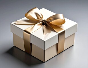 Elegant gift box with a gold ribbon