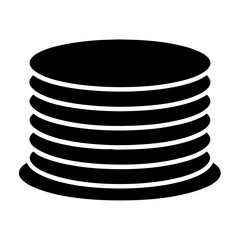 Illustration of a stack of pancakes or potentially a database structure
