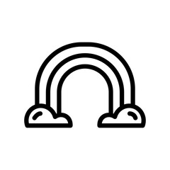 Rainbow icon thin single monoline