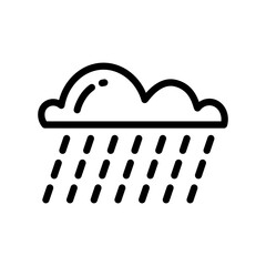 Rainfall icon thick bold line