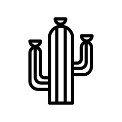 Cactus icon thin single monoline