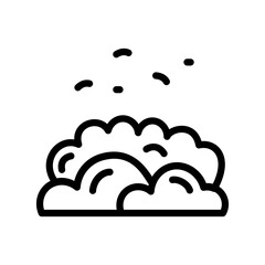 Fog icon thin single monoline