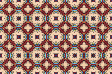 Seamless Graphic Visual Luxury Fabric Template Symmetric Cloth Texture Endless Decoration Background Interior Tile Perspective Fashion Wallpaper Design Art Digital Textile Shape Geometric Pattern.